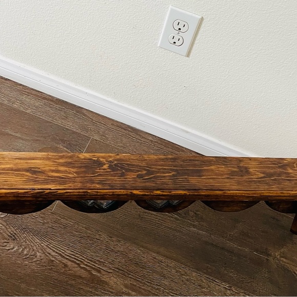 Rustic Brown Wooden Wall Shelf - Picture 4 of 13